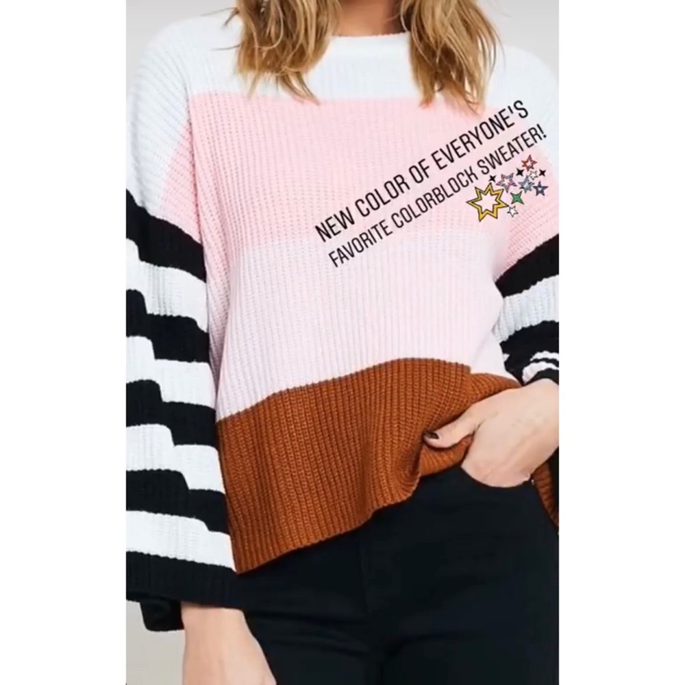 Color block sweater